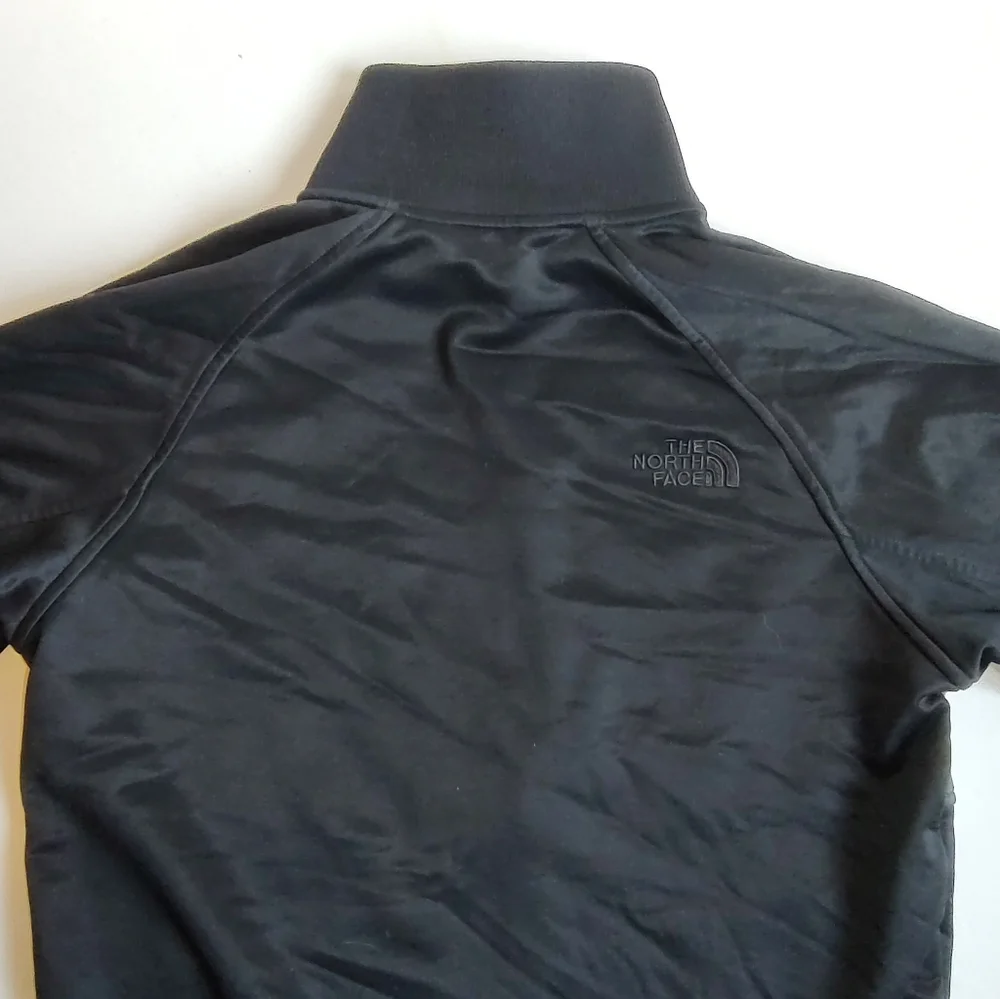 The North Face Takeback Track Full Zip Jacket Grey Black Pockets Colorblock S